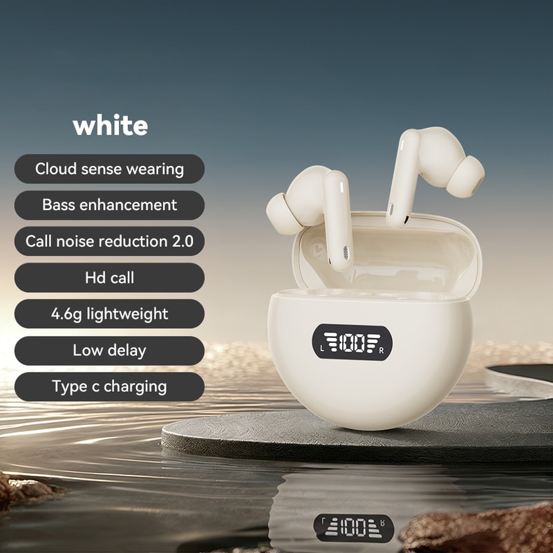 Wireless Earbuds Bluetooth Headphones With Digital Display Long Battery Life 2