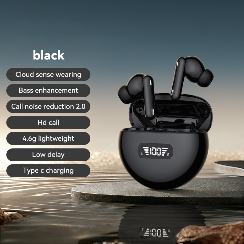 Wireless Earbuds Bluetooth Headphones With Digital Display Long Battery Life 3