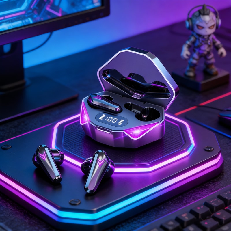 Premium Earbuds Bluetooth Wireless Gamer Headphones With Low Latency 1