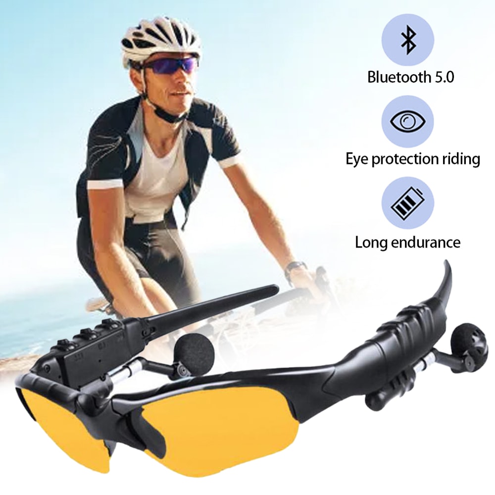 Wireless Bluetooth Sports Sunglasses With Polarized Lenses Audio Headphones 1