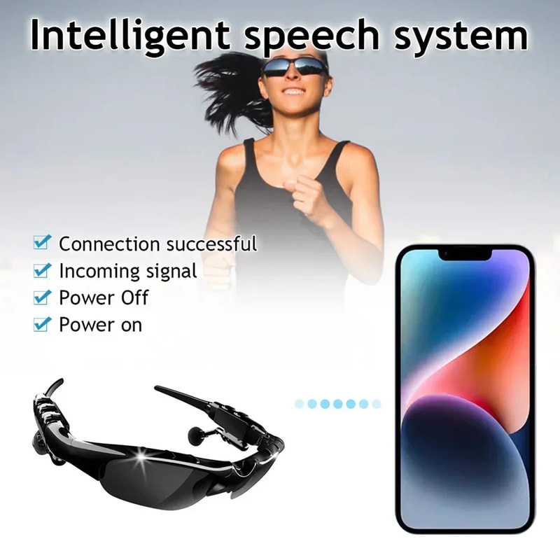 Wireless Bluetooth Sports Sunglasses With Polarized Lenses Audio Headphones 3