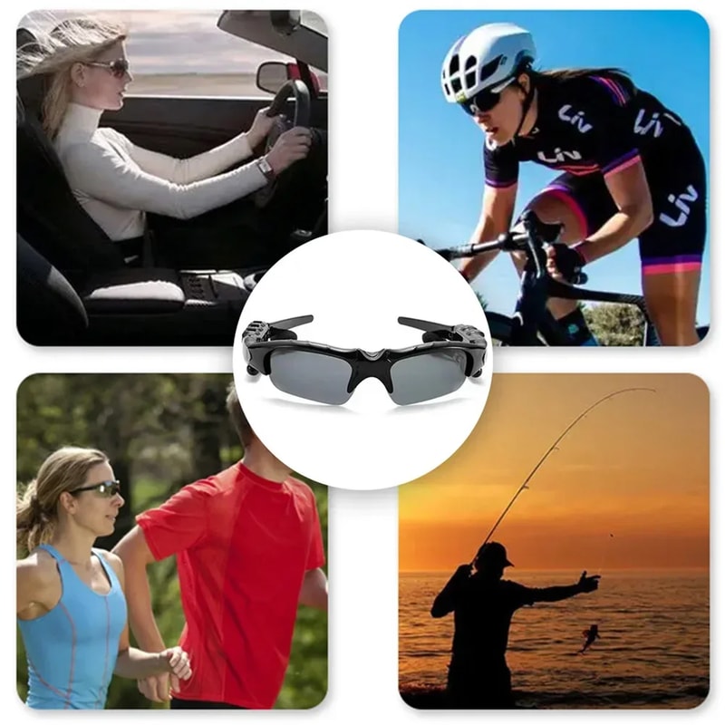 Wireless Bluetooth Sports Sunglasses With Polarized Lenses Audio Headphones 4