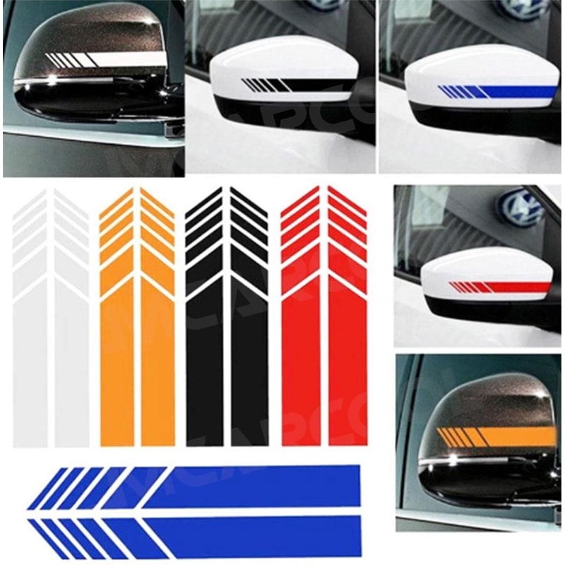 Sleek Car Rearview Mirror Stripe Exterior Body Trim Sticker