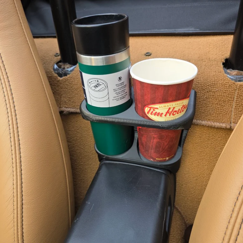 Durable Rear Center Cup Holder for Mazda Miata Dual Drink Storage Console Organizer