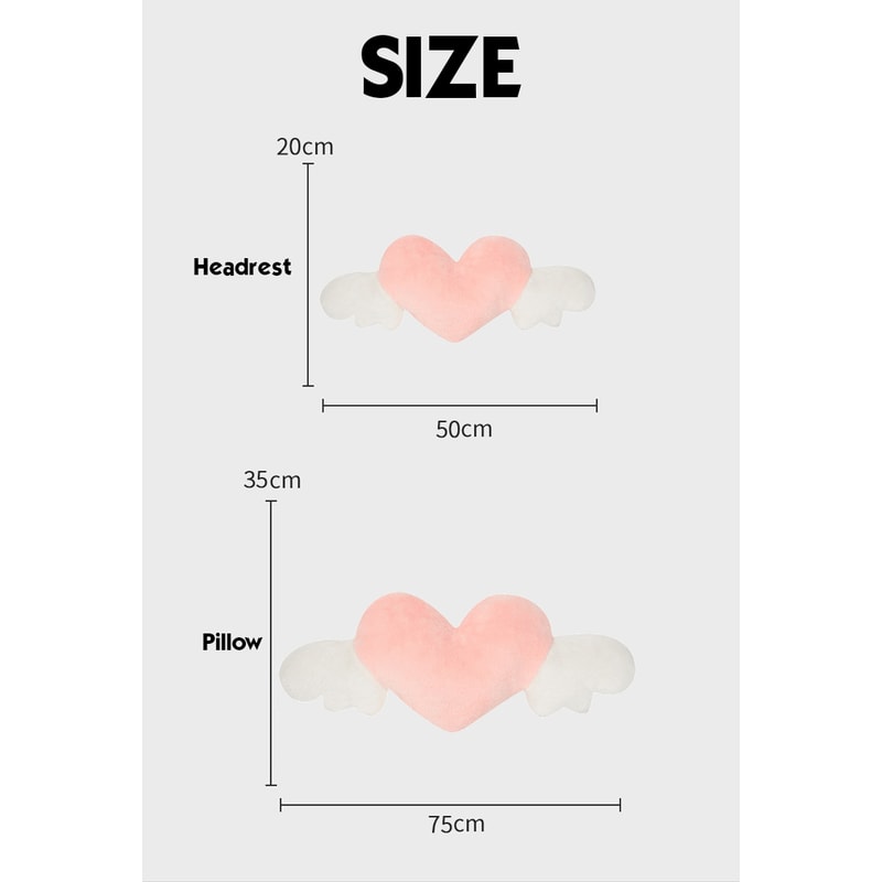 Heart Shaped Car Pillow Lumbar Support For Comfortable Driving 1