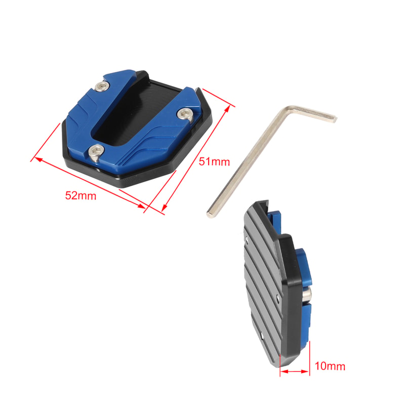 Aluminum Motorcycle Kickstand Extender Foot Pad for Stability