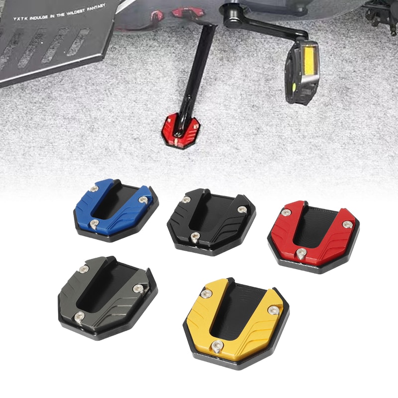 Aluminum Motorcycle Kickstand Extender Foot Pad for Stability