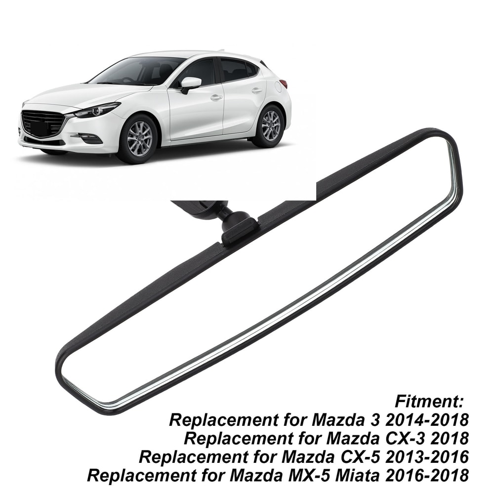 Premium Interior Rearview Mirror Replacement, Adjustable & Clear View