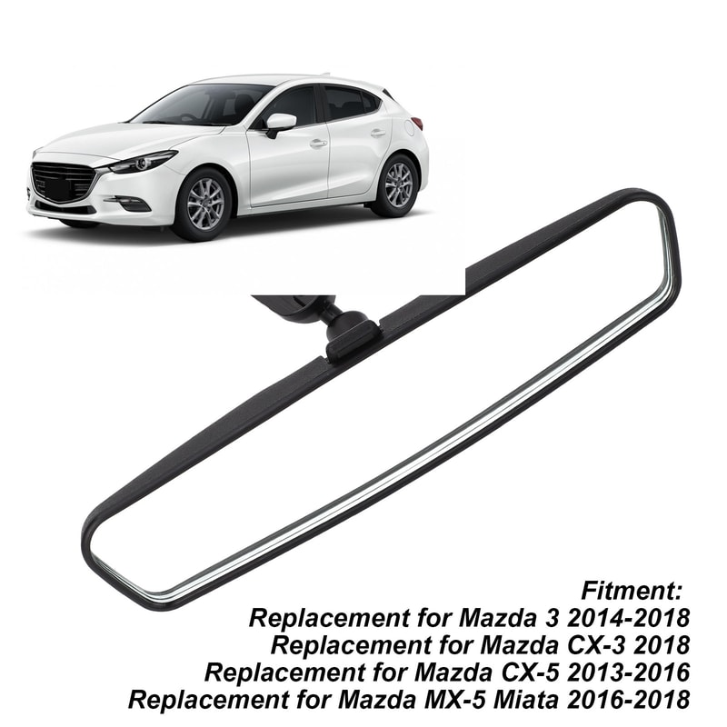 Premium Interior Rearview Mirror Replacement, Adjustable & Clear View