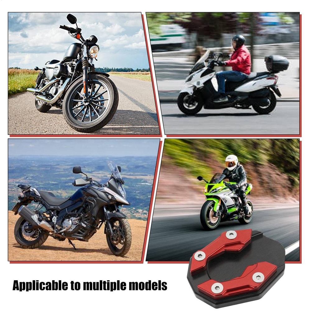 Motorcycle Side Stand Extension Kickstand Foot Pad Anti Slip Base