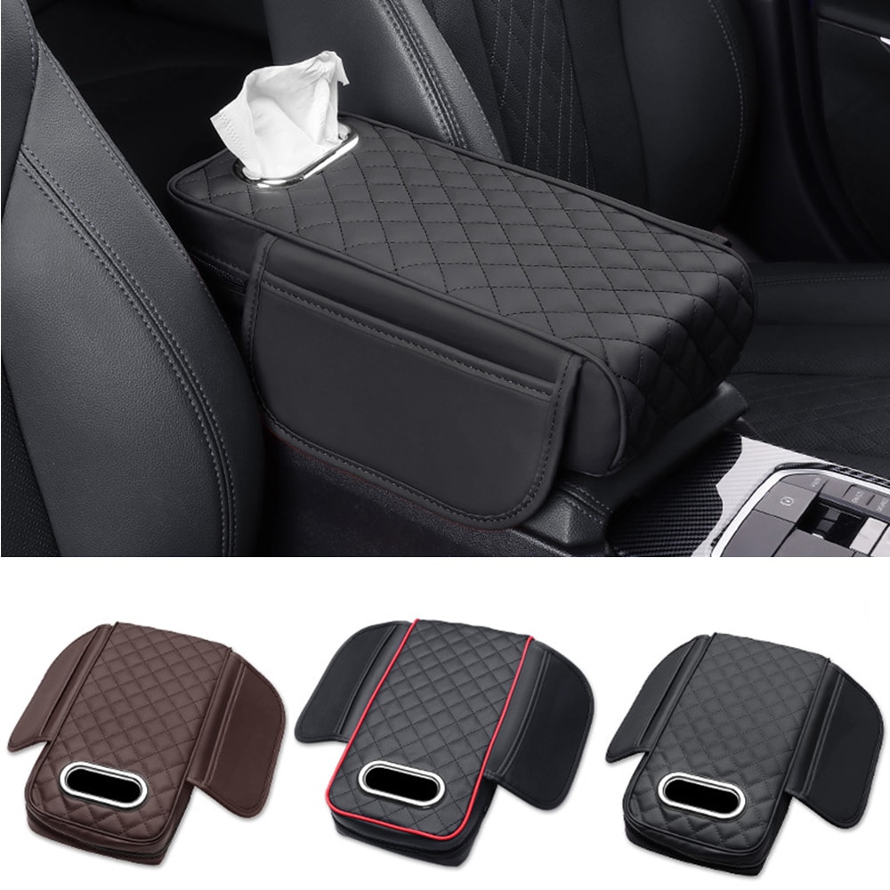 Luxury Car Armrest Cushion Center Console Protector With Memory Foam 0