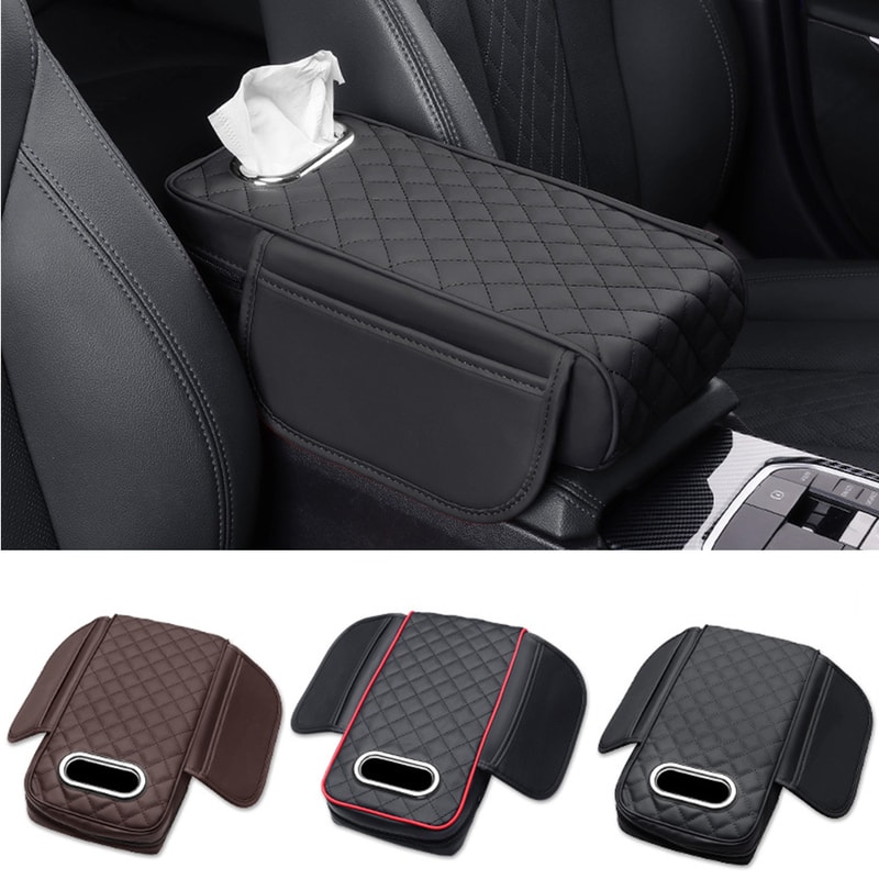 Luxury Car Armrest Cushion Center Console Protector With Memory Foam 0