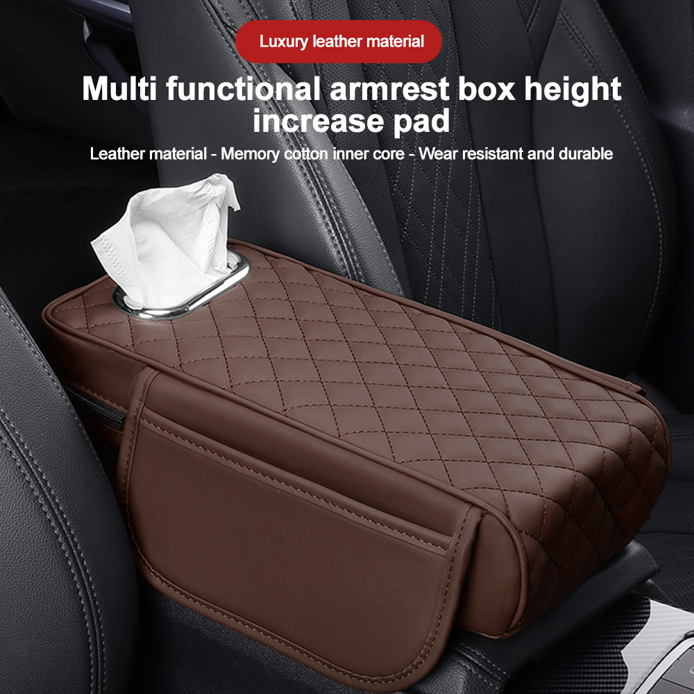 Luxury Car Armrest Cushion Center Console Protector With Memory Foam 1