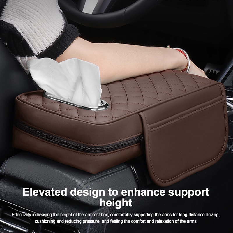 Luxury Car Armrest Cushion Center Console Protector With Memory Foam 2