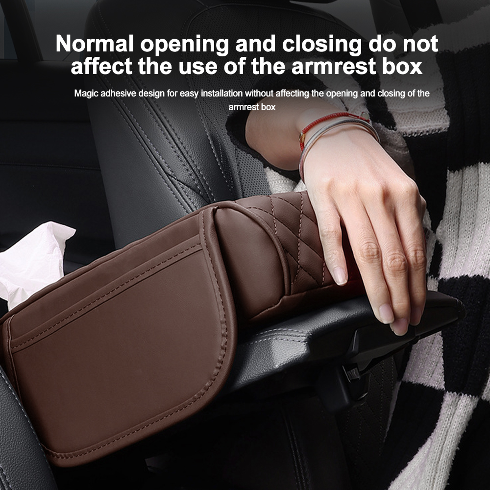 Luxury Car Armrest Cushion Center Console Protector With Memory Foam 3