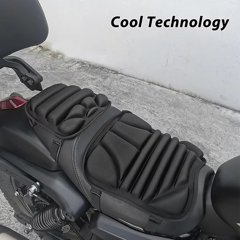 Premium Gel Motorcycle Seat Cushion Shock Absorbing Comfort Pad 2