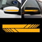 Premium Car Side Stripe & Rearview Mirror Graphic Decal Set DIY Auto Body Styling Stripes