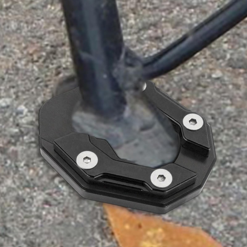 Aluminum Alloy Motorcycle Kickstand Extender Bike Side Stand Pad 1
