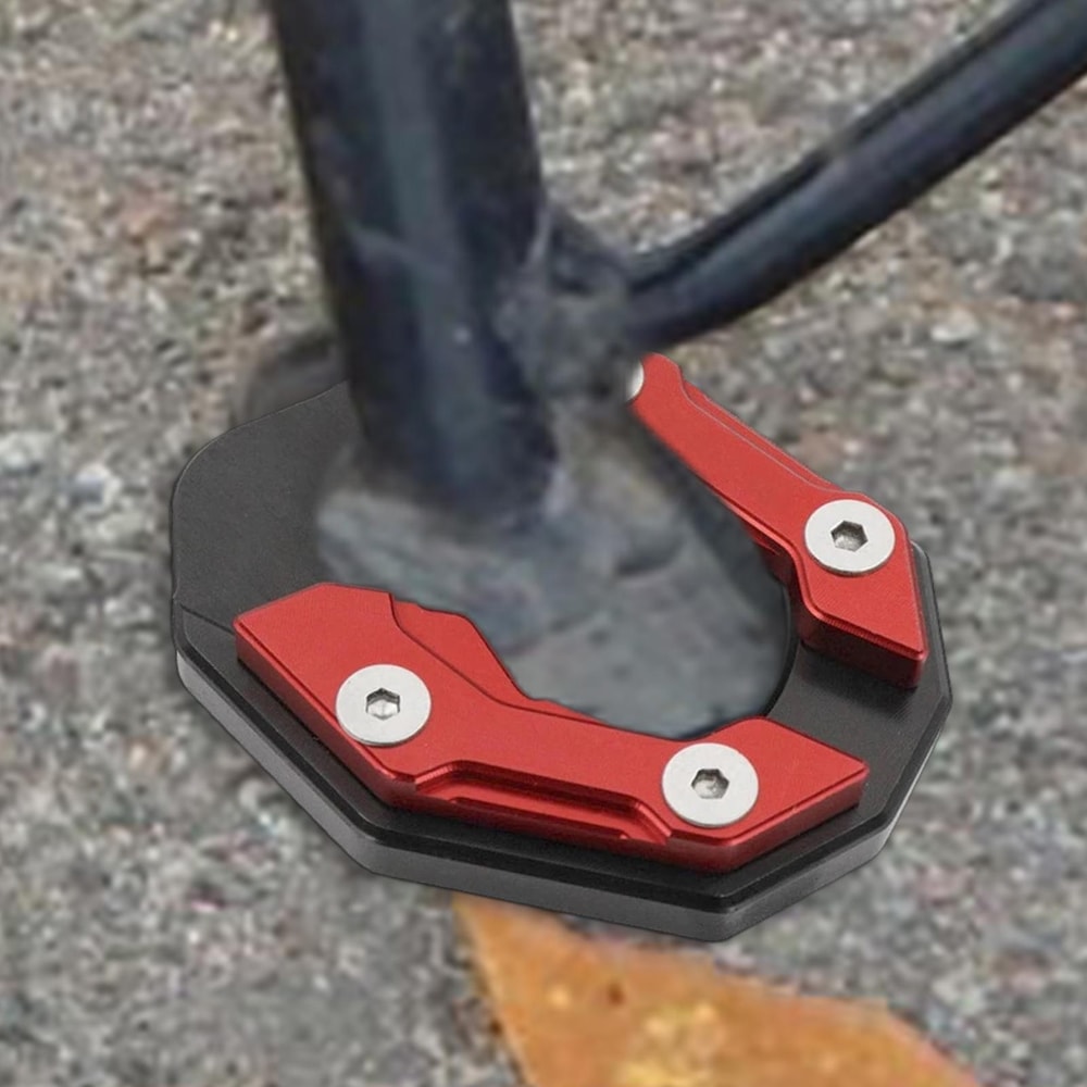 Aluminum Alloy Motorcycle Kickstand Extender Bike Side Stand Pad 2