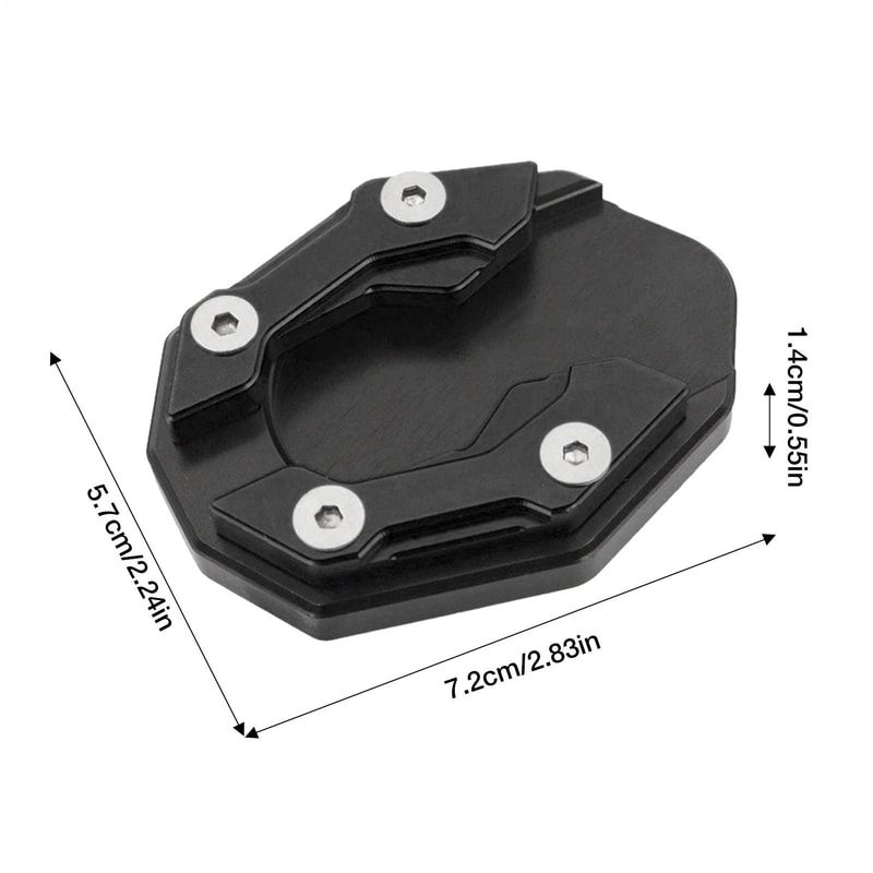 Aluminum Alloy Motorcycle Kickstand Extender Bike Side Stand Pad 3