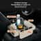 Universal Car Armrest Cushion With Cup Holder Tissue Box Multifunctional PU Leather Center Console 1