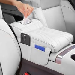 premium memory foam armrest booster pad with storage pocket universal car interior comfort cushion
