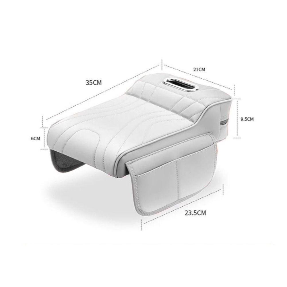 Premium Memory Foam Armrest Booster Pad With Storage Pocket Universal Car Interior Comfort Cushion 3