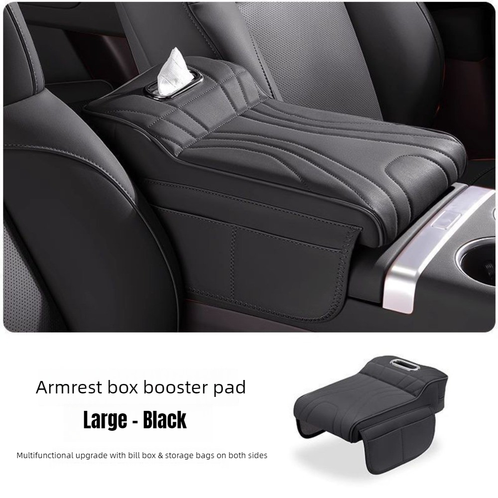 Premium Memory Foam Armrest Booster Pad With Storage Pocket Universal Car Interior Comfort Cushion 6