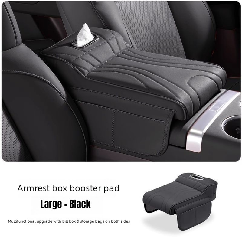Premium Memory Foam Armrest Booster Pad With Storage Pocket Universal Car Interior Comfort Cushion 6