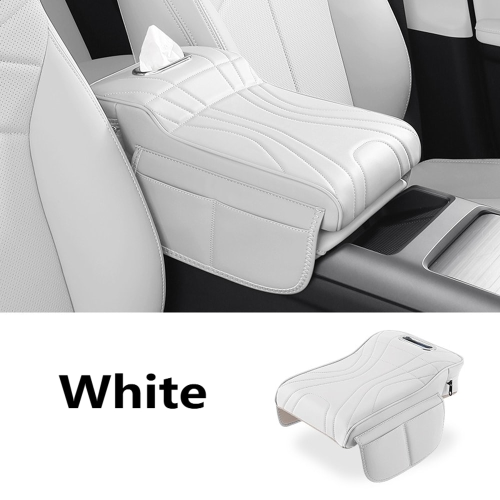 Premium Car Armrest Extender Storage Organizer Leather Upgrade Pad 1