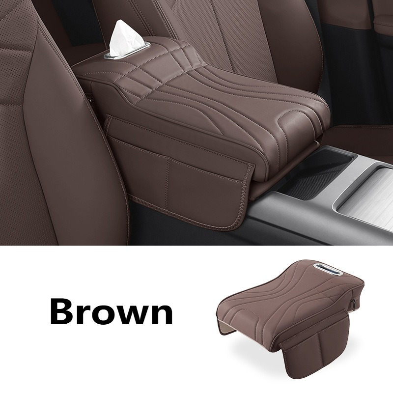 Premium Car Armrest Extender Storage Organizer Leather Upgrade Pad 5