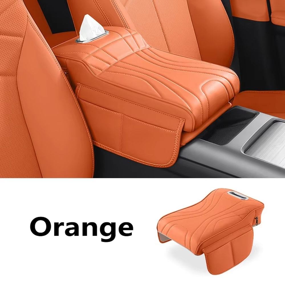 Premium Car Armrest Extender Storage Organizer Leather Upgrade Pad 6
