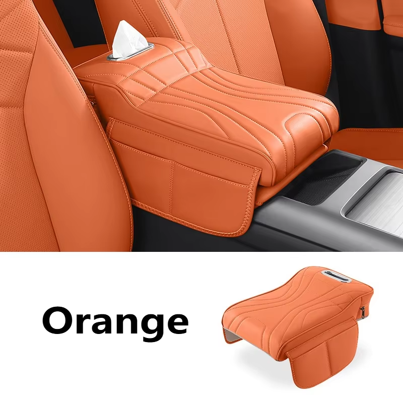 Premium Car Armrest Extender Storage Organizer Leather Upgrade Pad 6