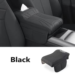 premium car armrest extender & storage organizer leather upgrade pad