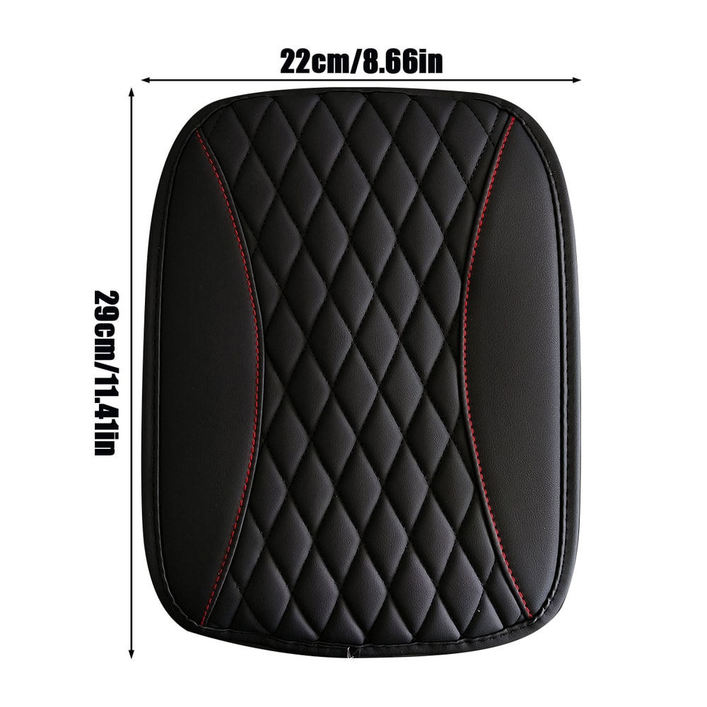 Premium Leather Armrest Pad Diamond Quilted Car Armrest Cover Center Console Protector With Comfor 2
