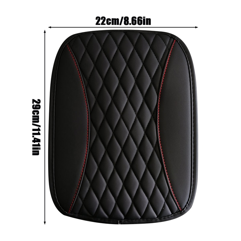 Premium Leather Armrest Pad Diamond Quilted Car Armrest Cover Center Console Protector With Comfor 2