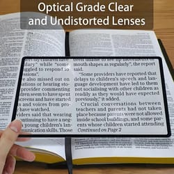 large full page magnifier sheet for reading books, maps & small print
