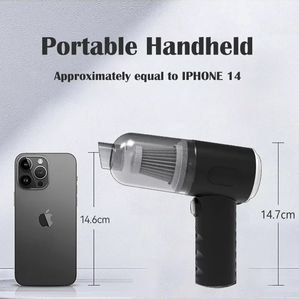 Wireless Car Vacuum Cleaner USB Rechargeable Mini Wet Dry Handheld Vacuum 2