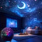 Starry Sky LED Moon Projector USB Night Light for Kids Rooms and Parties