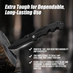 stainless steel edc folding pocket knife for camping, fishing and outdoor use