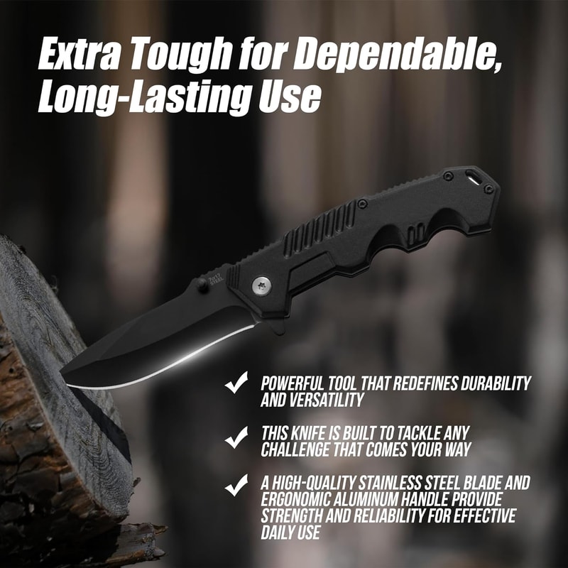 Stainless Steel EDC Folding Pocket Knife For Camping Fishing And Outdoor Use 0