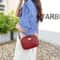 Womens PU Leather Camera Crossbody Bag With Phone Pocket 1
