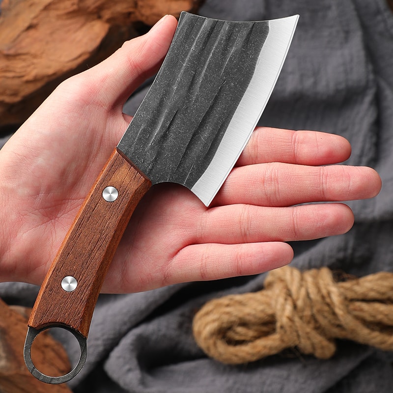 Stainless Steel Cleaver Knife With Wooden Handle For Meat Fish And Vegetables 4