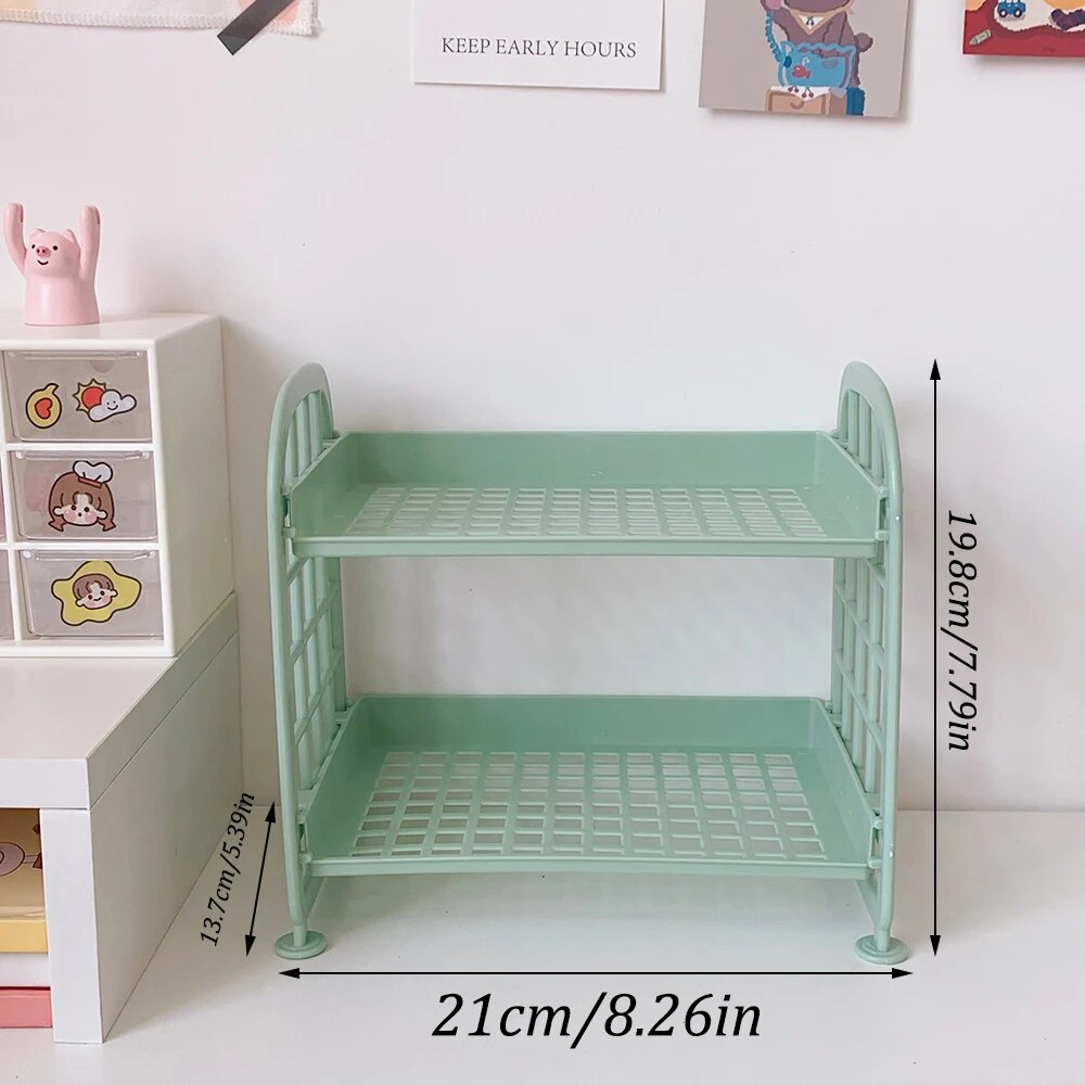 Multi Tier Desktop Storage Shelf For Dorm Office And Study Desk 5