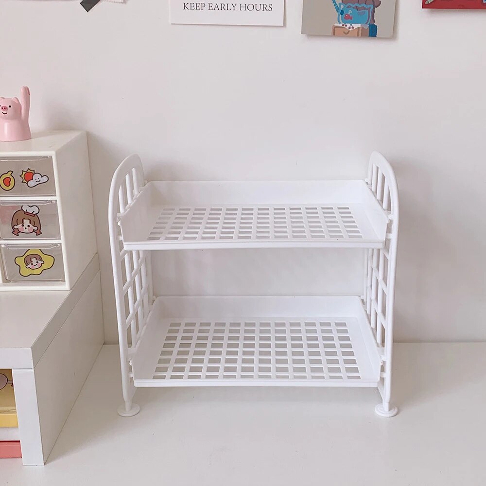 Multi Tier Desktop Storage Shelf For Dorm Office And Study Desk 10