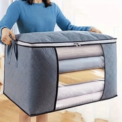 extra large clothes storage bag with window for quilts and blankets
