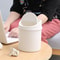 Mini Desktop Trash Can with Lid for Desk Bedroom Vanity