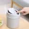 Mini Desktop Trash Can with Lid for Desk Bedroom Vanity