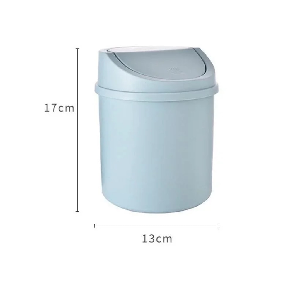 Mini Desktop Trash Can with Lid for Desk Bedroom Vanity