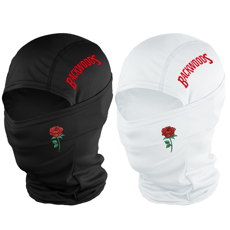 Rose Backwoods Balaclava Face Mask Windproof Breathable Outdoor Hood 1